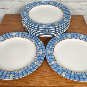 Set C- Snowflake dinner plates set of 2 by Sakura Debbie Mumm 11”